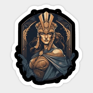Athena Greek Goddess of War Portrait Sticker